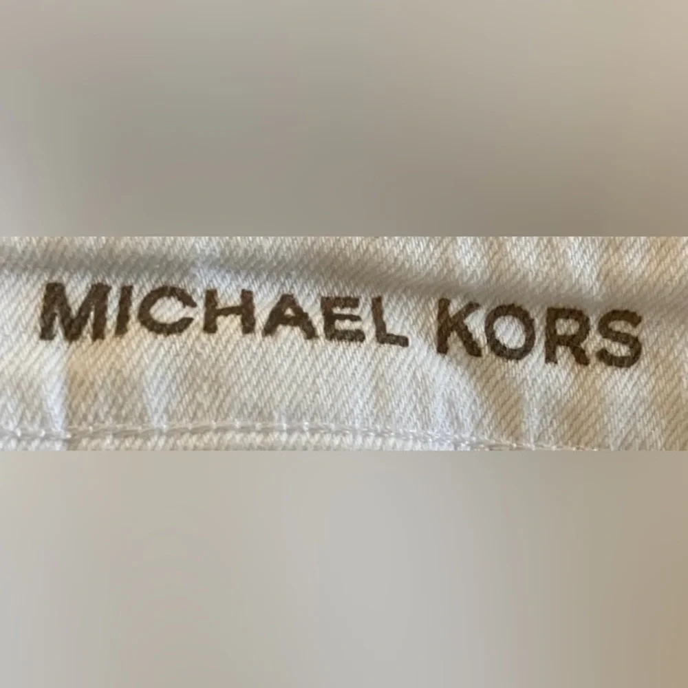 Michael Kors Cropped Jeans Skinny Legs Cotton Mid Rise in white color Size 8